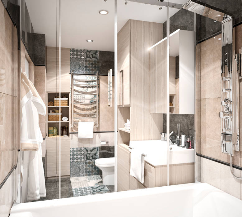 Minimalistische badezimmer von студия архитектуры и дизайна диал