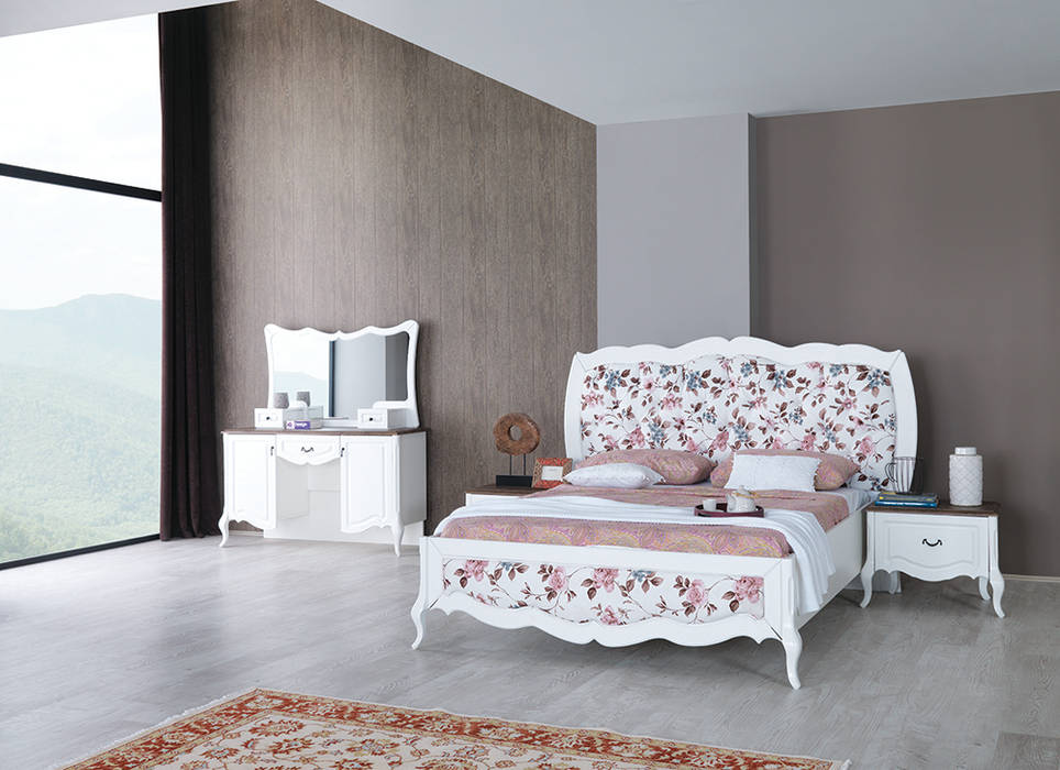 Rustik country yatak odası modelleri Mahir Mobilya Rustik Yatak Odası Yataklar & Yatak Başları