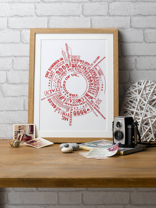 Story of Us Personalised Print Betsy Benn Ltd Other spaces Pictures & paintings