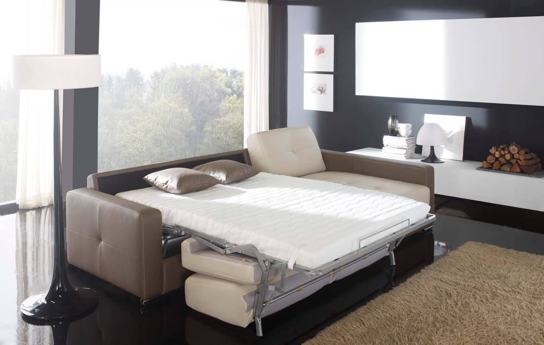 Gamamobel Sofa-Bed: Sleep 2 homify Cuartos de estilo moderno Sofas y divanes