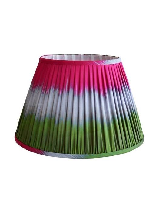 Wave Ikat Lampshade - Green/Pink Luku Home Eclectic style living room Lighting