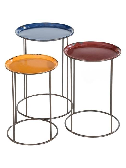 Colour Pop Nesting Tables Luku Home Industrial style living room Side tables & trays