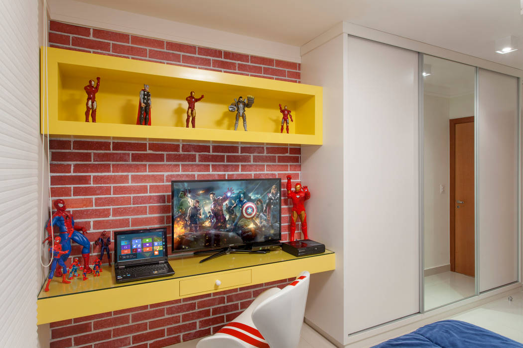 Apartamento Ribeirão Preto, Designer de Interiores e Paisagista Iara Kílaris Designer de Interiores e Paisagista Iara Kílaris Quarto infantil moderno