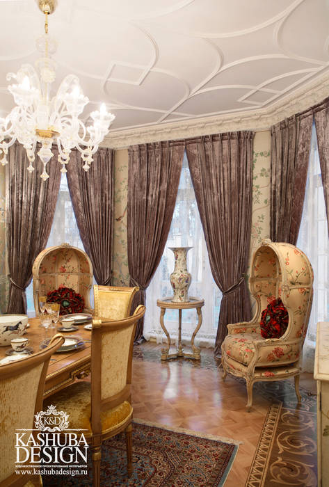 Дом космополит, KASHUBA DESIGN KASHUBA DESIGN Столовая комната в классическом стиле
