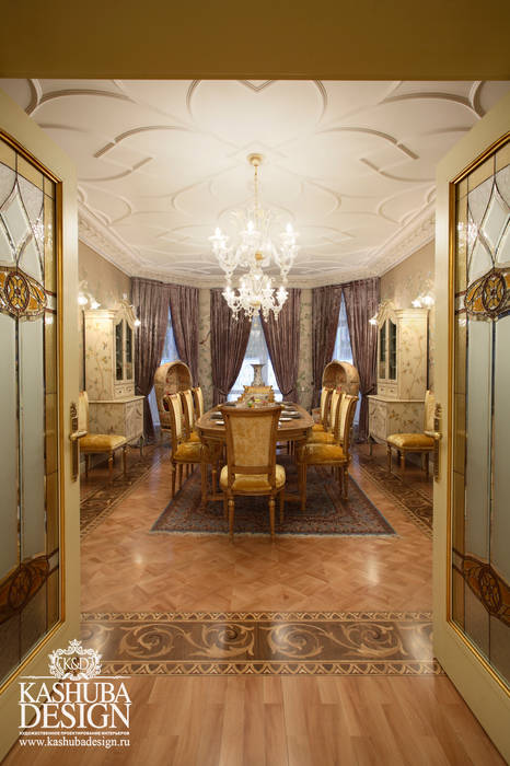 Дом космополит, KASHUBA DESIGN KASHUBA DESIGN Столовая комната в классическом стиле