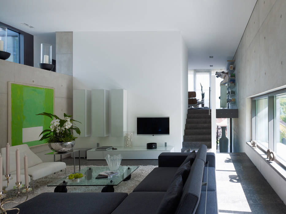 Haus F, PaulBretz Architectes PaulBretz Architectes Minimalist living room