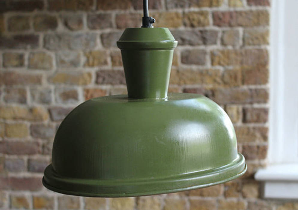 Green Oval Retro Pendant Light NuCasa Industrial style kitchen Lighting