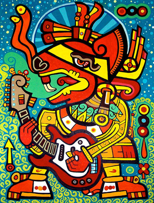 Huehuecoyotl Blues Jimmy Carbo Otros espacios Cuadros e ilustraciones