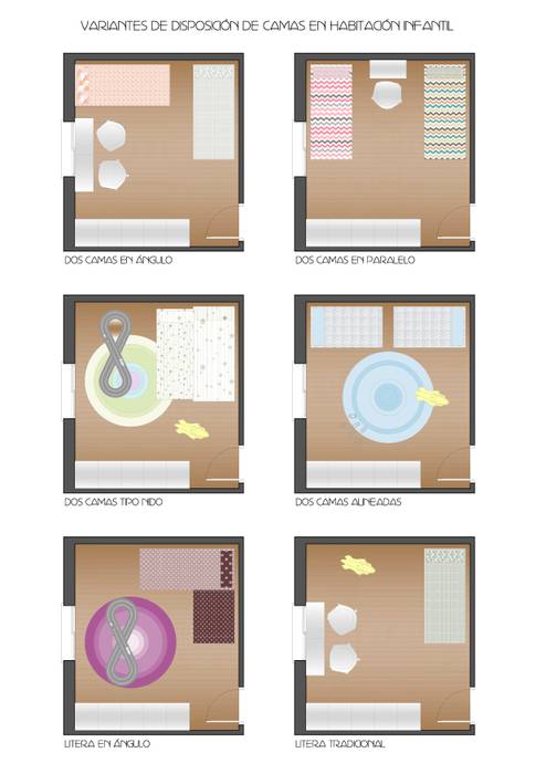 Ideas útiles para amueblar una habitación infantil compartida, MRN MRN Dormitorios infantiles de estilo moderno