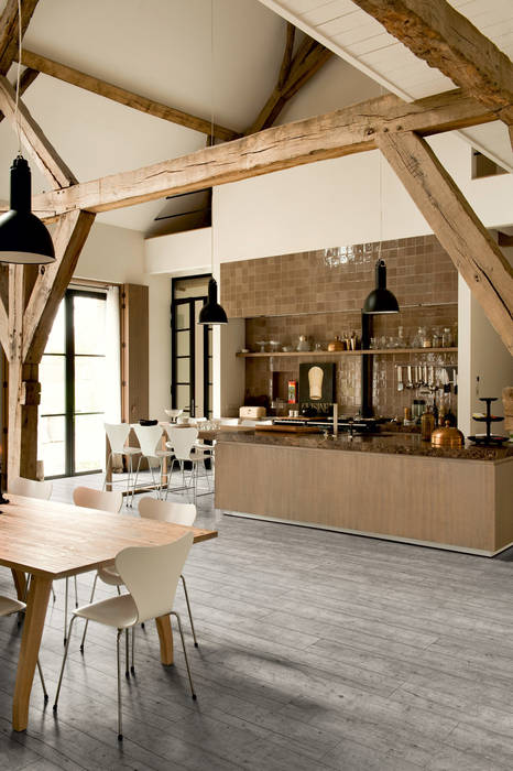 Reclaimed Oak Light Grey Quick-Step Industrial style walls & floors Wall & floor coverings