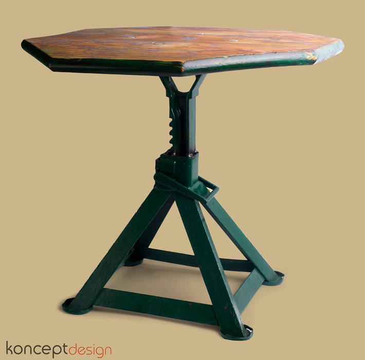 Stół „Z warsztatu na salony”, Konceptdesign Konceptdesign Phòng khách phong cách công nghiệp Side tables & trays
