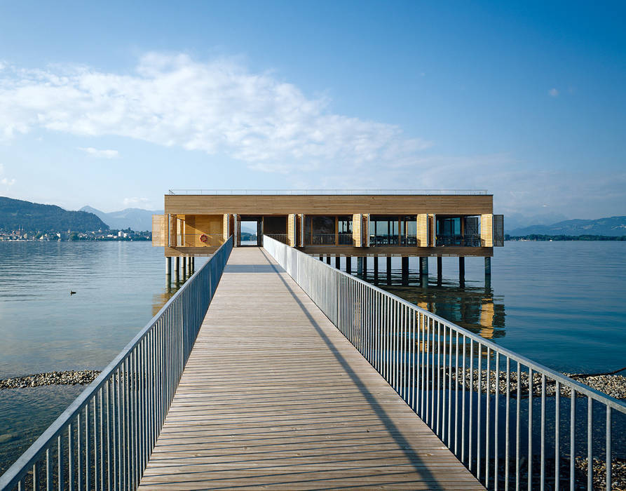 Badehaus am Kaiserstrand, Lochau-Bregenz Lang + Schwärzler Architekturbüro Gewerbeflächen Gastronomie