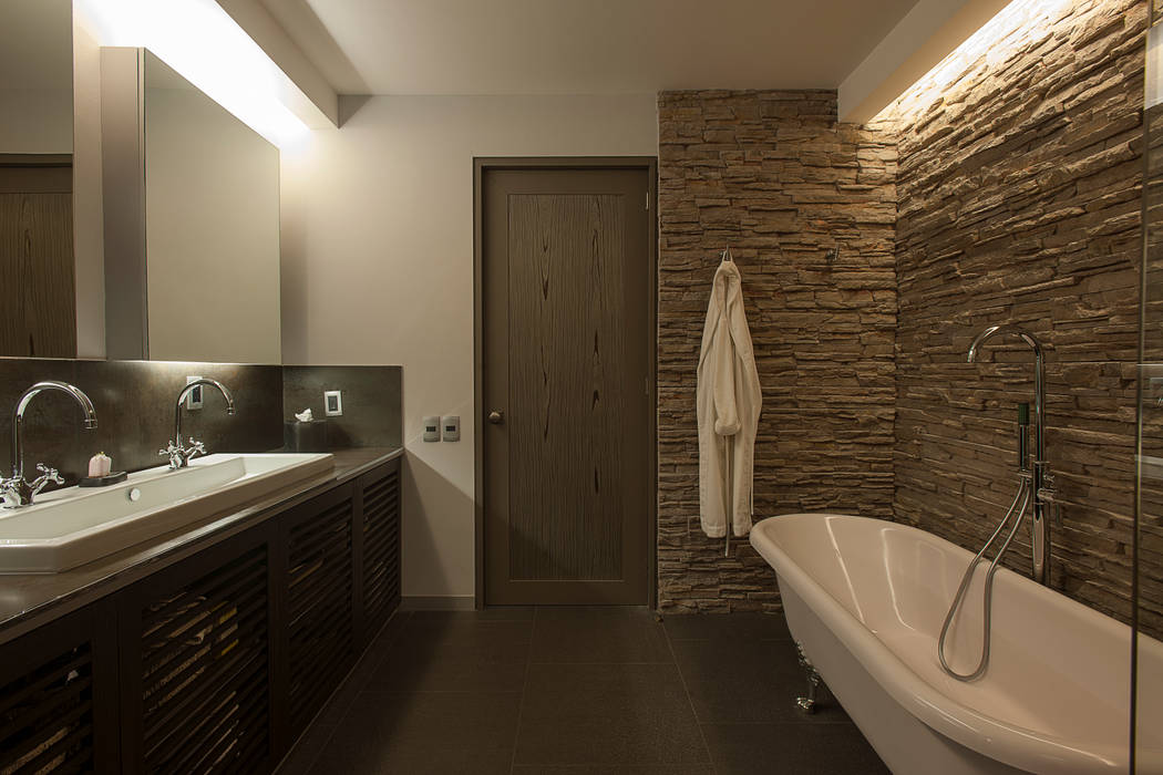 Departamento DL , kababie arquitectos kababie arquitectos Modern style bathrooms Bathtubs & showers