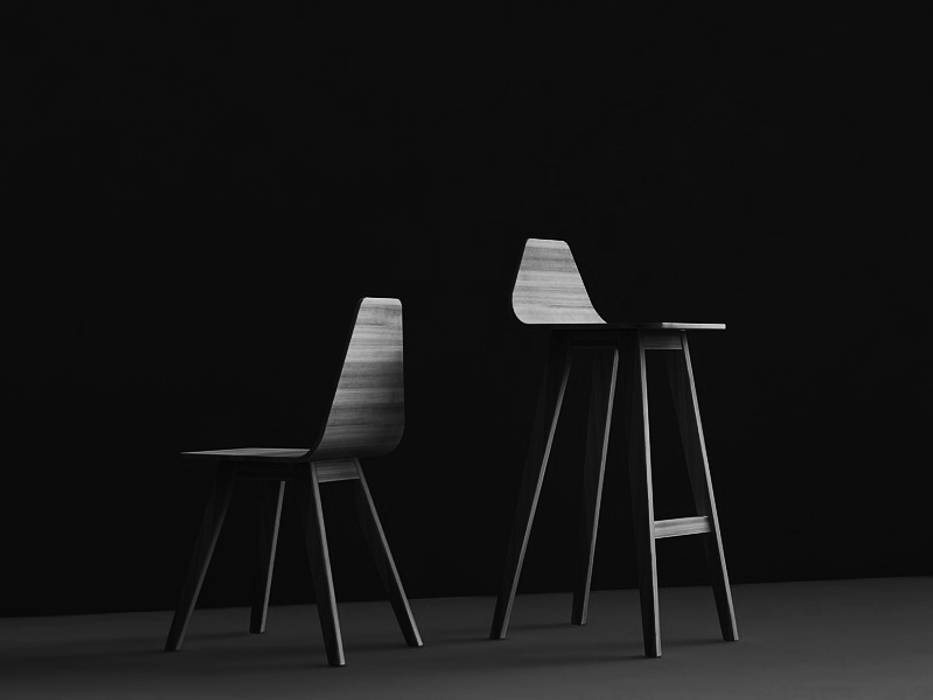 FORM krzesło / FORM hoker Iwona Kosicka Design Minimalistyczny salon Stołki i taborety