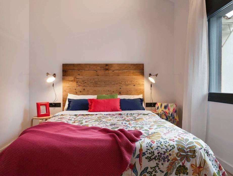 Cabecero de pino antiguo Paletto's Furnature Dormitorios de estilo rural Camas y cabeceros