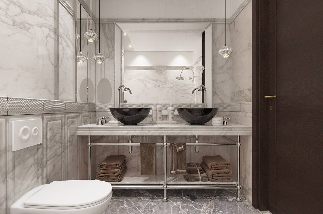 Private Residence in London, EVGENY BELYAEV DESIGN EVGENY BELYAEV DESIGN Classic style bathroom