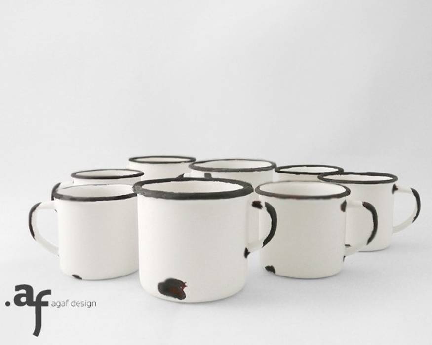 Kubek Ceramiczny - "Tak Jestem z Ceramiki", Agaf Design Agaf Design Cocinas de estilo moderno Vasos, cubiertos y vajilla