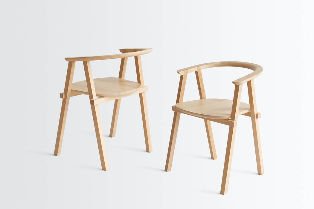 2014 Beam armleuningstoel, Oato. Design Office Oato. Design Office Minimalistische eetkamers Stoelen & banken