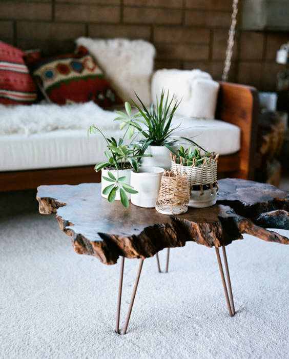 Kütük Dilim Sehpalar!, odywood odywood Rustic style living room Side tables & trays