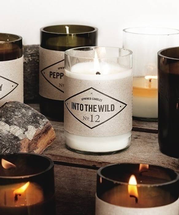 Duftkerzen von Upwined Candles Stilherz Rustikale Wohnzimmer Accessoires und Dekoration