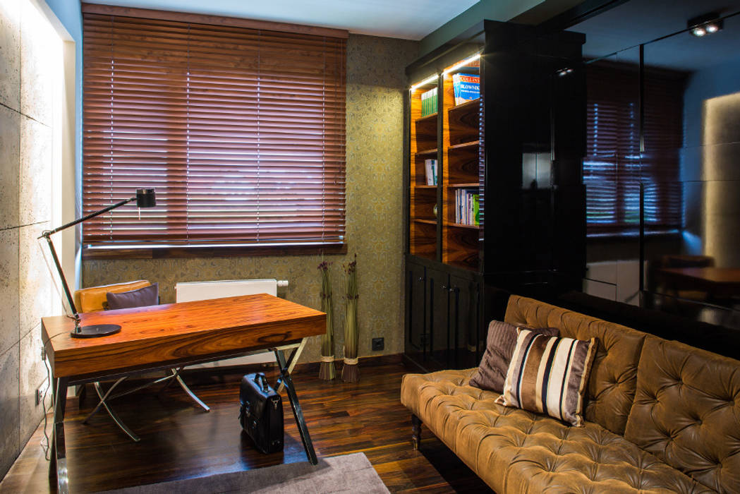 Luksusowe wnętrza z drewnem w roli głónej, Viva Design - projektowanie wnętrz Viva Design - projektowanie wnętrz Рабочий кабинет в эклектичном стиле