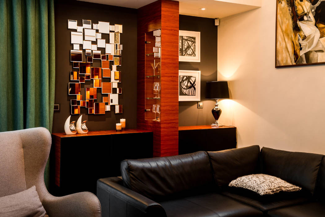 Luksusowe wnętrza z drewnem w roli głónej, Viva Design - projektowanie wnętrz Viva Design - projektowanie wnętrz Living room