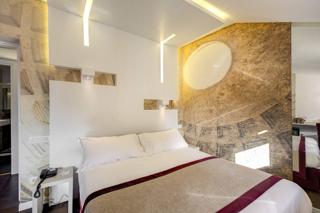Interior design "Hotel Abruzzi" - Roma, Arch. Lamberto Grutter Arch. Lamberto Grutter Спальня