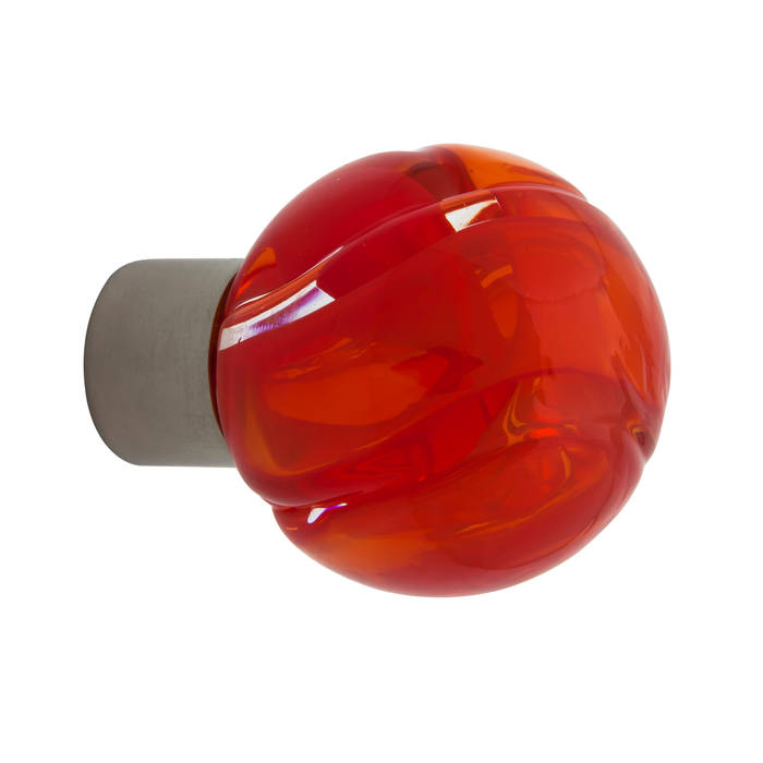 Cabinet knob Lavallière red spherical Les Verreries de Bréhat Rumah Modern Kaca Accessories & decoration