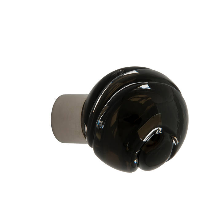 Cabinet knob Lavallière black spherical Les Verreries de Bréhat Modern houses Glass Accessories & decoration