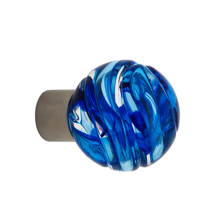 Cabinet knob Lavallière blue spherical Les Verreries de Bréhat モダンな 家 ガラス Accessories & decoration