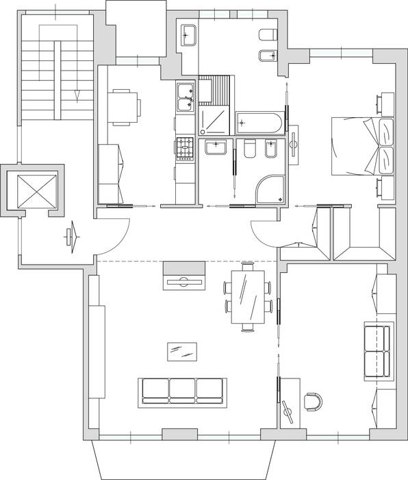Planimetria Studio Zay Architecture & Design layout, progetto, disegno casa, progetto design, planimetria arredata,