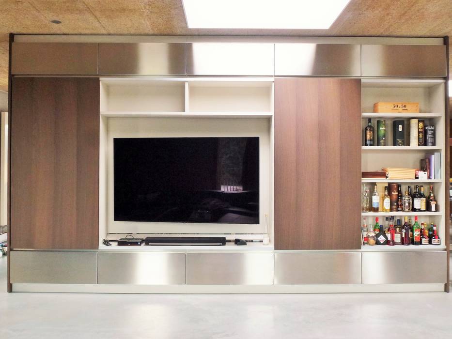 Wohnzimmer Schrankwand Von Isoluzioni Exklusivitat Stil Und Design Made In Italy Minimalistisch Homify