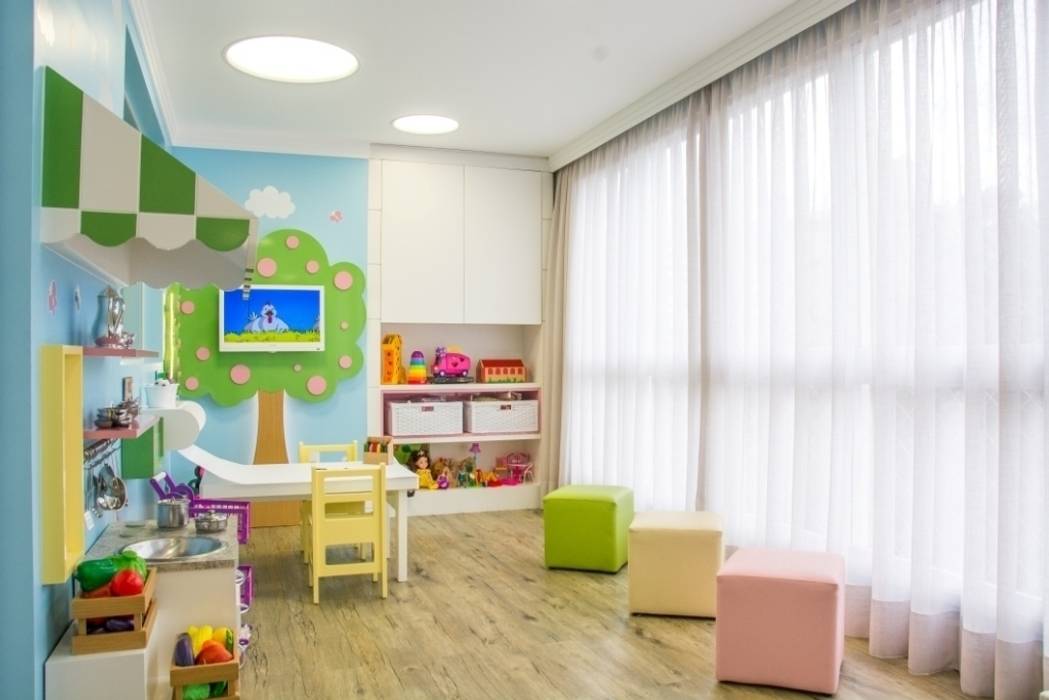 Brinquedoteca dos Sonhos - Sala de Estar Infantil, Carolina Burin & Arquitetos Associados Carolina Burin & Arquitetos Associados Дитяча кімната