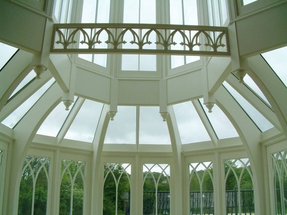 Hardwood Conservatory Hampton Windows بيت زجاجي