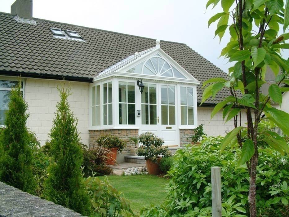 Hardwood Porch Conservatory Hampton Windows เรือนกระจก