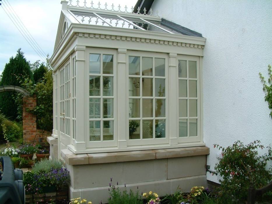 Hardwood Conservatory Hampton Windows เรือนกระจก