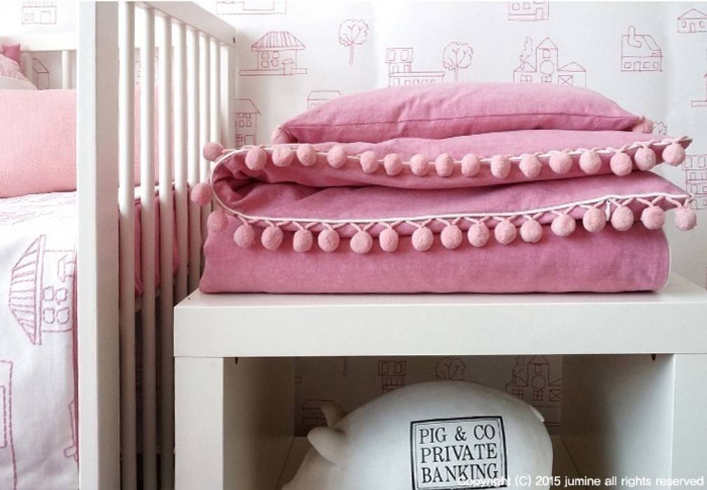 WOORI ZIP BEDDING (PINK) jumine 러스틱스타일 아이방