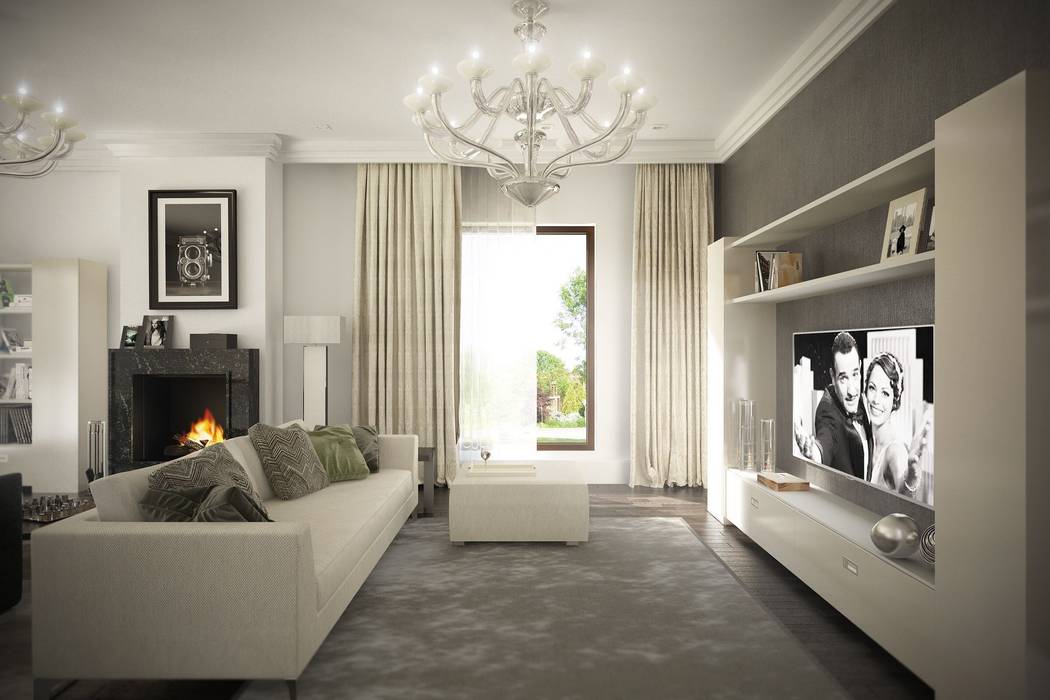 Wohnzimmmer perspektive 3 formforhome architecture & design moderne