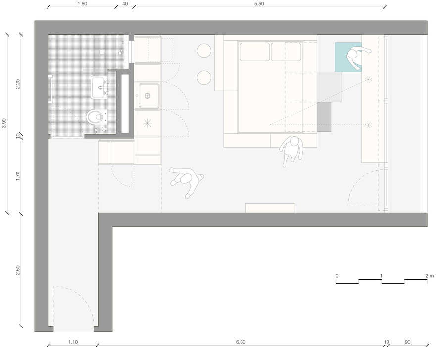 Floor plan homify Phòng ngủ phong cách chiết trung