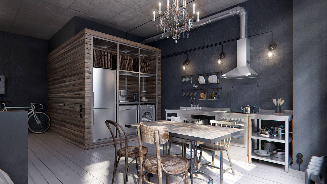 homify Dapur Gaya Industrial