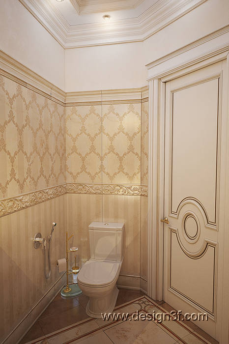 г. Москва, квартира 250 м2, студия Design3F студия Design3F Salle de bain classique