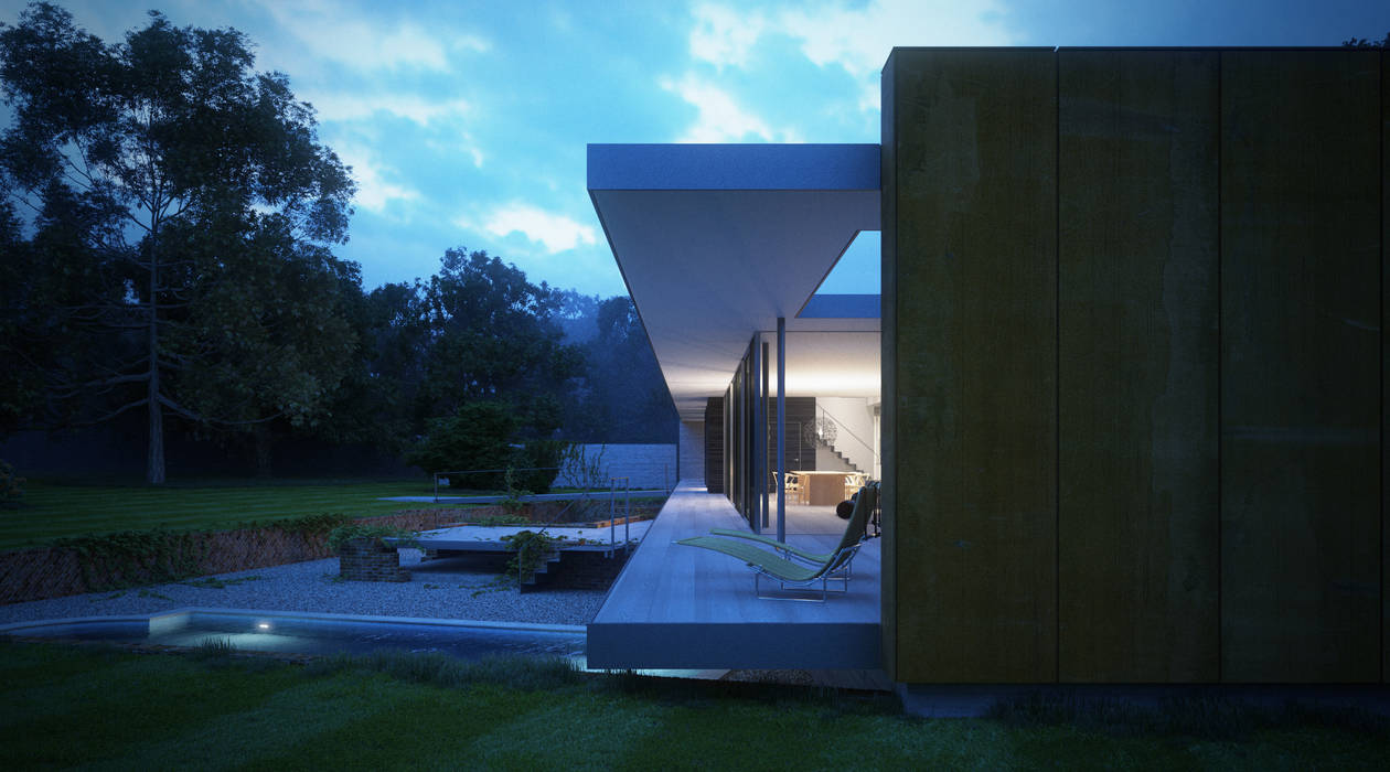 Private House, Suffolk, Strom Architects Strom Architects Moderner Balkon, Veranda & Terrasse