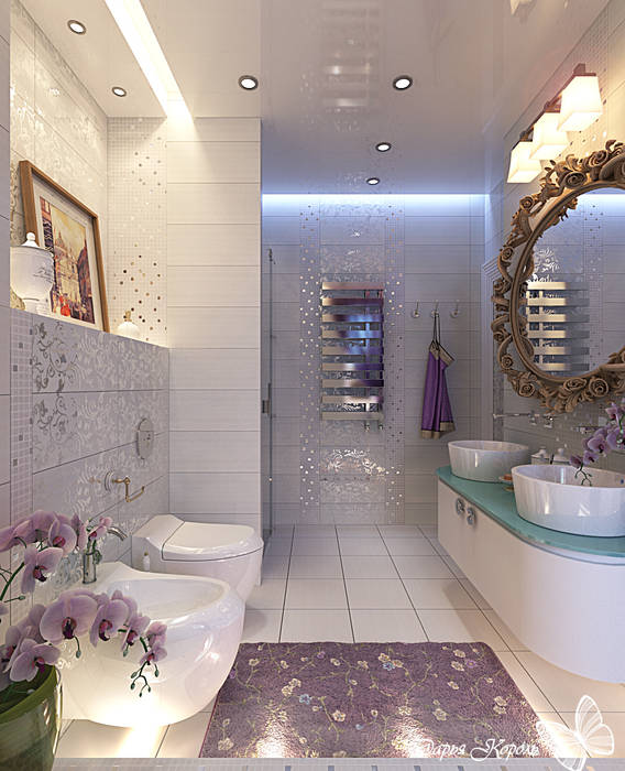 Bathroom in the bedroom "Provence", Your royal design Your royal design Ванная комната в эклектичном стиле