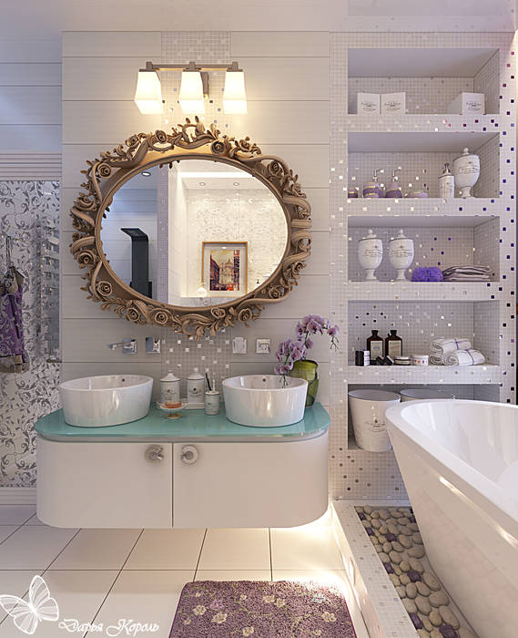 Bathroom in the bedroom "Provence", Your royal design Your royal design Eklektyczna łazienka