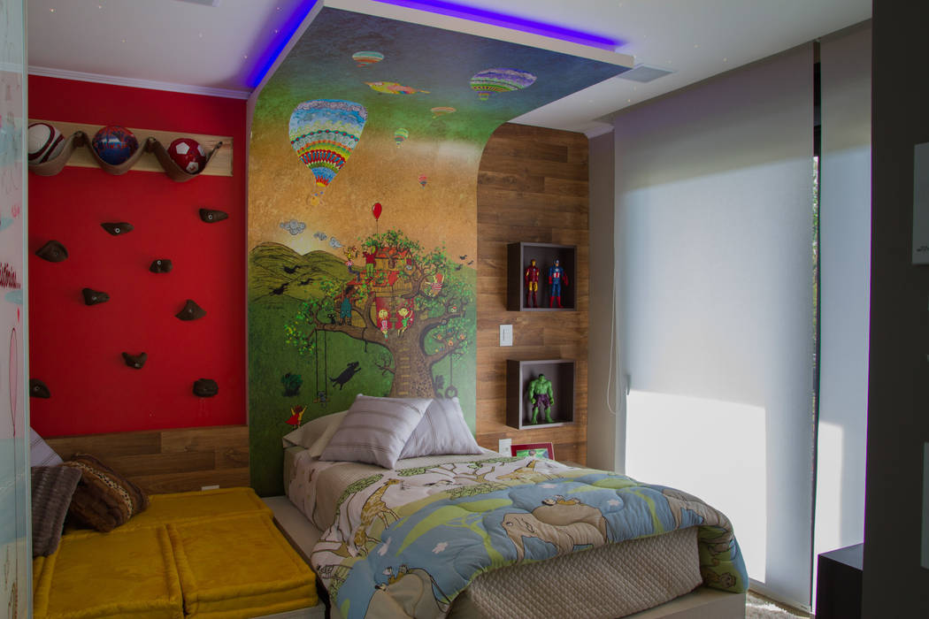 Dormitório do Menino Nesta Espaços Extraordinários Quarto infantil moderno