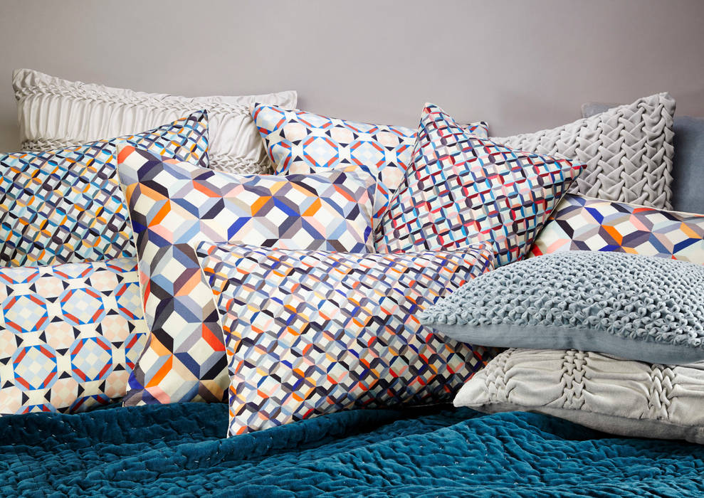 Printed Silk Cushion Collection Nitin Goyal London Modern style bedroom Textiles