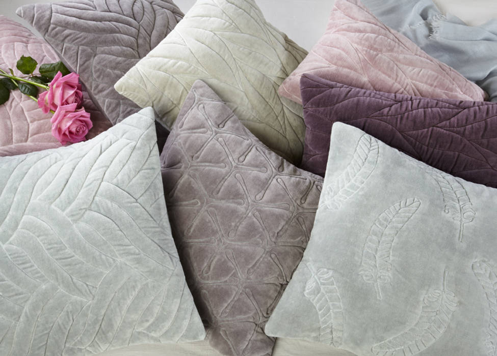 Quilted Cushion Collection Nitin Goyal London Modern style bedroom Textiles