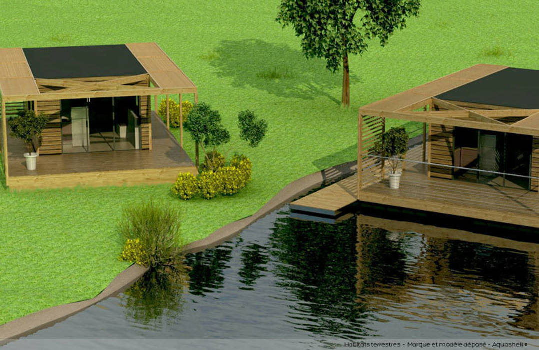 Aquashell Floating Habitats T/A AQUASHELL Modern Houses