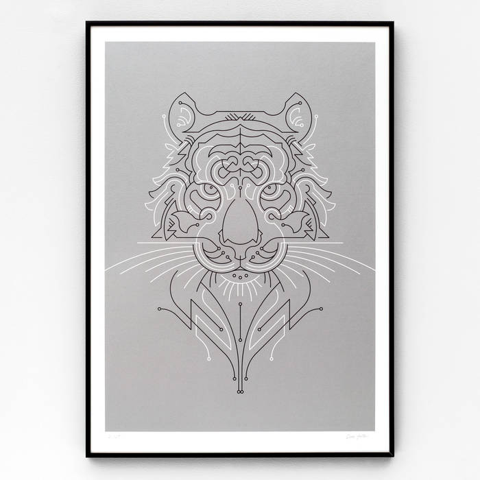 Tiger A2 screen print The Lost Fox Other spaces Pictures & paintings