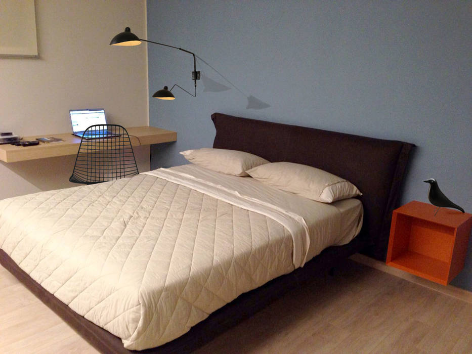 parete letto-studio Laura Canonico Architetto Camera da letto moderna